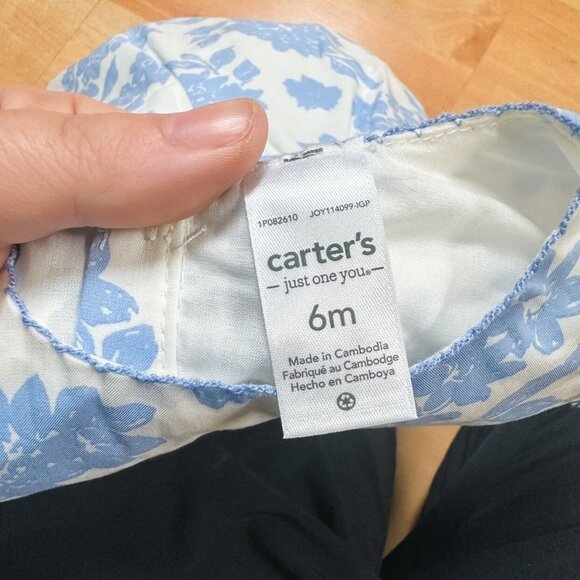 NWT Carters Baby Girl Light Blue & White Floral Dress Size 6M NEW - Picture 5 of 7